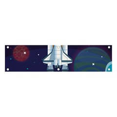 Spaceship-milkyway-galaxy Banner And Sign 4  X 1  by Salman4z