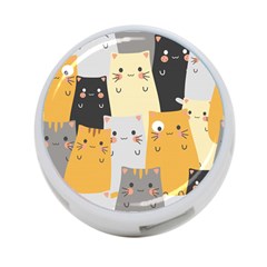 Seamless-pattern-cute-cat-cartoons 4-port Usb Hub (one Side) by Salman4z