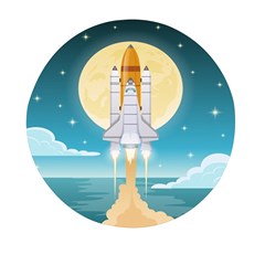Space-exploration-illustration Mini Round Pill Box (pack Of 3) by Salman4z