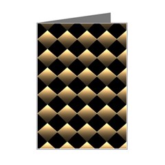 Golden Chess Board Background Mini Greeting Card by pakminggu