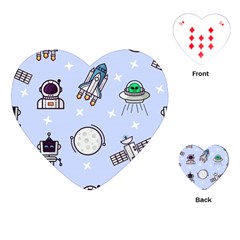 Seamless-pattern-with-space-theme Playing Cards Single Design (heart) by Salman4z