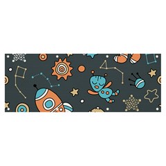 Space-seamless-pattern Banner And Sign 8  X 3  by Salman4z