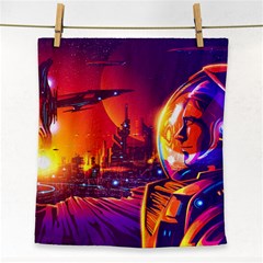 Far-future-human-colonization Face Towel by Salman4z