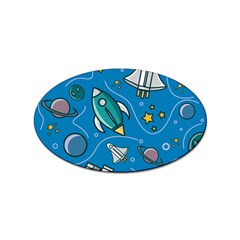 About-space-seamless-pattern Sticker Oval (100 Pack) by Salman4z