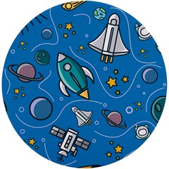 About-space-seamless-pattern Uv Print Round Tile Coaster by Salman4z
