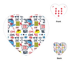 Monster-cool-seamless-pattern Playing Cards Single Design (heart) by Salman4z