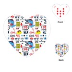 Monster-cool-seamless-pattern Playing Cards Single Design (Heart) Front