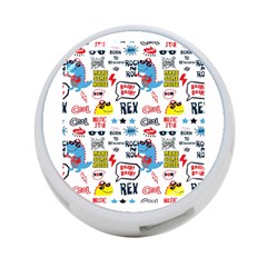 Monster-cool-seamless-pattern 4-port Usb Hub (one Side) by Salman4z