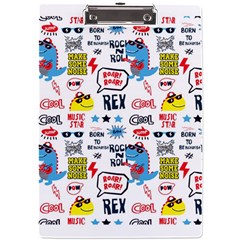 Monster-cool-seamless-pattern A4 Acrylic Clipboard by Salman4z