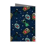 Monster-alien-pattern-seamless-background Mini Greeting Cards (Pkg of 8) Left