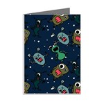 Monster-alien-pattern-seamless-background Mini Greeting Cards (Pkg of 8) Right