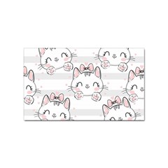 Cat-with-bow-pattern Sticker Rectangular (100 Pack) by Salman4z