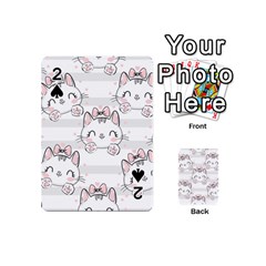 Cat-with-bow-pattern Playing Cards 54 Designs (mini) by Salman4z