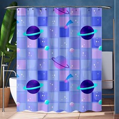 Seamless-pattern-pastel-galaxy-future Shower Curtain 60  X 72  (medium)  by Salman4z