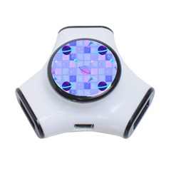 Seamless-pattern-pastel-galaxy-future 3-port Usb Hub by Salman4z