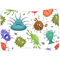 Dangerous-streptococcus-lactobacillus-staphylococcus-others-microbes-cartoon-style-vector-seamless Velour Seat Head Rest Cushion by Salman4z