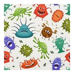 Dangerous-streptococcus-lactobacillus-staphylococcus-others-microbes-cartoon-style-vector-seamless Banner and Sign 3  x 3  Front