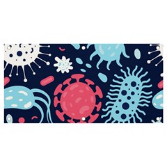 Seamless-pattern-microbes-virus-vector-illustration Banner And Sign 4  X 2  by Salman4z