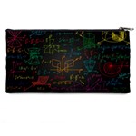 Mathematical-colorful-formulas-drawn-by-hand-black-chalkboard Pencil Case Back