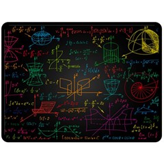 Mathematical-colorful-formulas-drawn-by-hand-black-chalkboard Fleece Blanket (large) by Salman4z