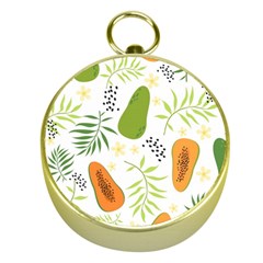 Seamless-tropical-pattern-with-papaya Gold Compasses by Salman4z