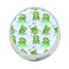 Cute-green-frogs-seamless-pattern 4-port Usb Hub (one Side) by Salman4z