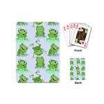 Cute-green-frogs-seamless-pattern Playing Cards Single Design (Mini) Back