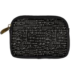 Math-equations-formulas-pattern Digital Camera Leather Case by Salman4z