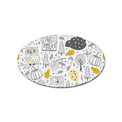 Doodle-seamless-pattern-with-autumn-elements Sticker (oval) by Salman4z
