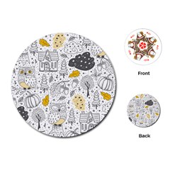 Doodle-seamless-pattern-with-autumn-elements Playing Cards Single Design (round) by Salman4z
