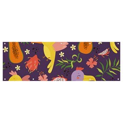 Exotic-seamless-pattern-with-parrots-fruits Banner And Sign 12  X 4  by Salman4z