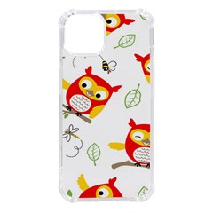 Seamless-pattern-vector-owl-cartoon-with-bugs Iphone 14 Tpu Uv Print Case by Salman4z