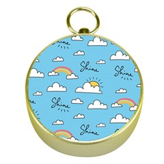 Sky-pattern Gold Compasses by Salman4z