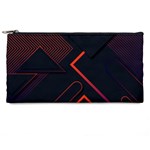 Gradient-geometric-shapes-dark-background-design Pencil Case Front