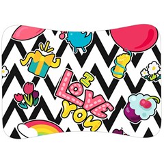 Vector-romantic-love-seamless-pattern Velour Seat Head Rest Cushion by Salman4z