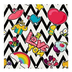 Vector-romantic-love-seamless-pattern Banner And Sign 4  X 4  by Salman4z