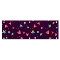 Colorful-stars-hearts-seamless-vector-pattern Banner And Sign 6  X 2  by Salman4z