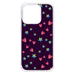 Colorful-stars-hearts-seamless-vector-pattern Iphone 14 Pro Tpu Uv Print Case by Salman4z