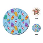 Cute-kawaii-ice-cream-seamless-pattern Playing Cards Single Design (Round) Front