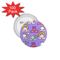 Cloud-seamless-pattern -- 1 75  Buttons (100 Pack)  by Salman4z