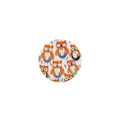Cute-colorful-owl-cartoon-seamless-pattern 1  Mini Buttons by Salman4z