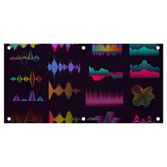 Colorful-sound-wave-set Banner And Sign 4  X 2  by Salman4z