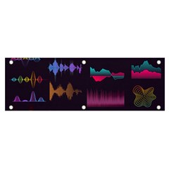 Colorful-sound-wave-set Banner And Sign 6  X 2  by Salman4z