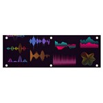 Colorful-sound-wave-set Banner and Sign 6  x 2  Front
