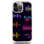 Colorful-sound-wave-set iPhone 13 Pro Max TPU UV Print Case Front