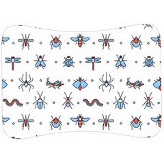 Insects-icons-square-seamless-pattern Velour Seat Head Rest Cushion by Salman4z