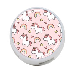 Cute-unicorn-rainbow-seamless-pattern-background 4-port Usb Hub (one Side) by Salman4z
