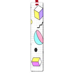 Tridimensional-pastel-shapes-background-memphis-style Large Book Marks by Salman4z