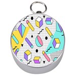 Tridimensional-pastel-shapes-background-memphis-style Silver Compasses Front