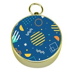 Flat-design-geometric-shapes-background Gold Compasses by Salman4z
